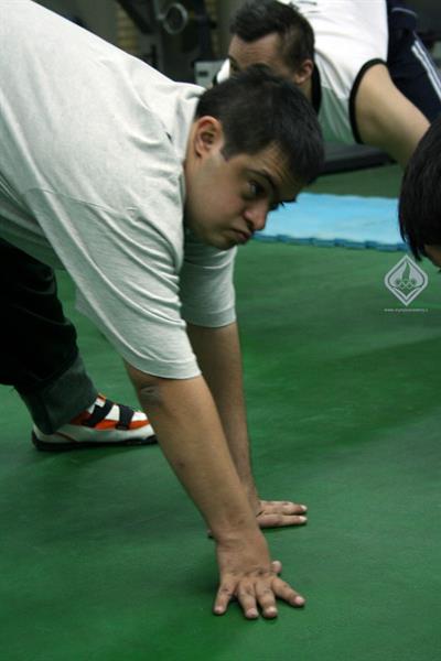 تمرین تیم وزنه برداری معلولین سندرم دان، 22/7/87 3