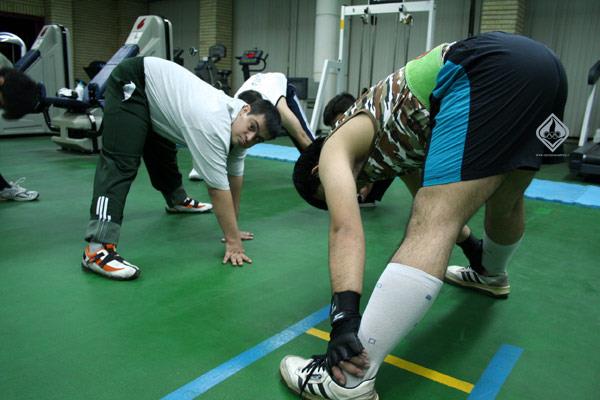 تمرین تیم وزنه برداری معلولین سندرم دان، 22/7/87 2