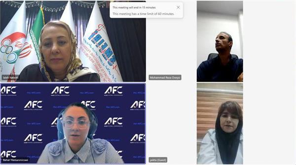 نشست آنلاین نمایندگان مرکز پزشکی ورزشی آسپتار قطر و آکادمی ملی المپیک (5 مهر 1404)